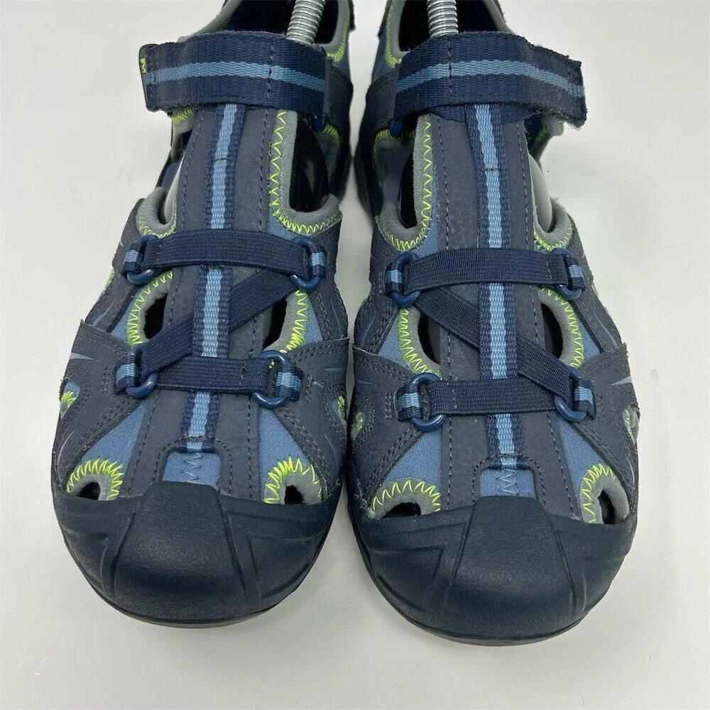 Merrell Hydro Hiker Sandals Unisex Kids Navy Green Closed Toe Water Shoes Size 6